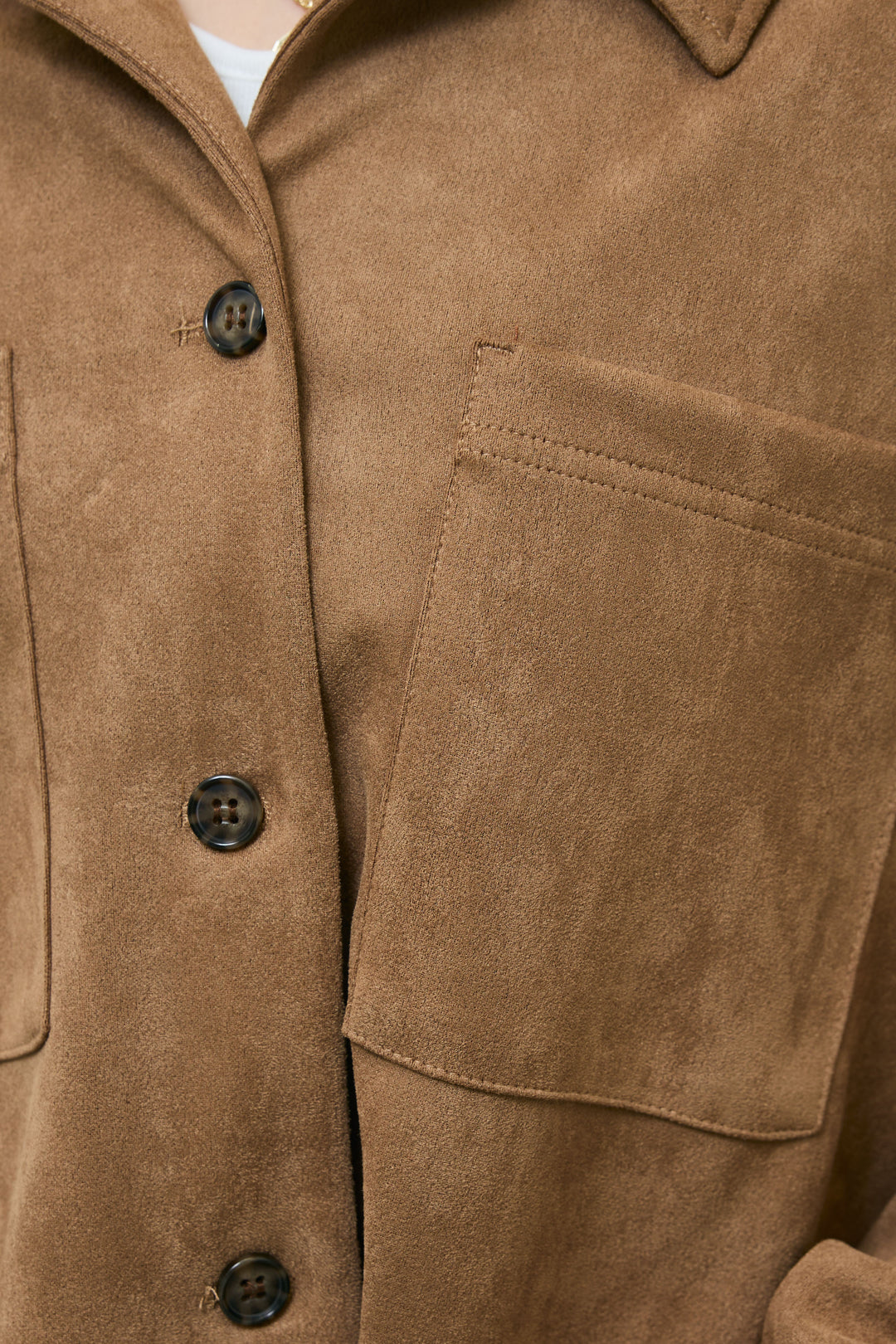 [予約/SET]フェイクスウェードシャツJK+フェイクスウェードペンシルSK(2set)