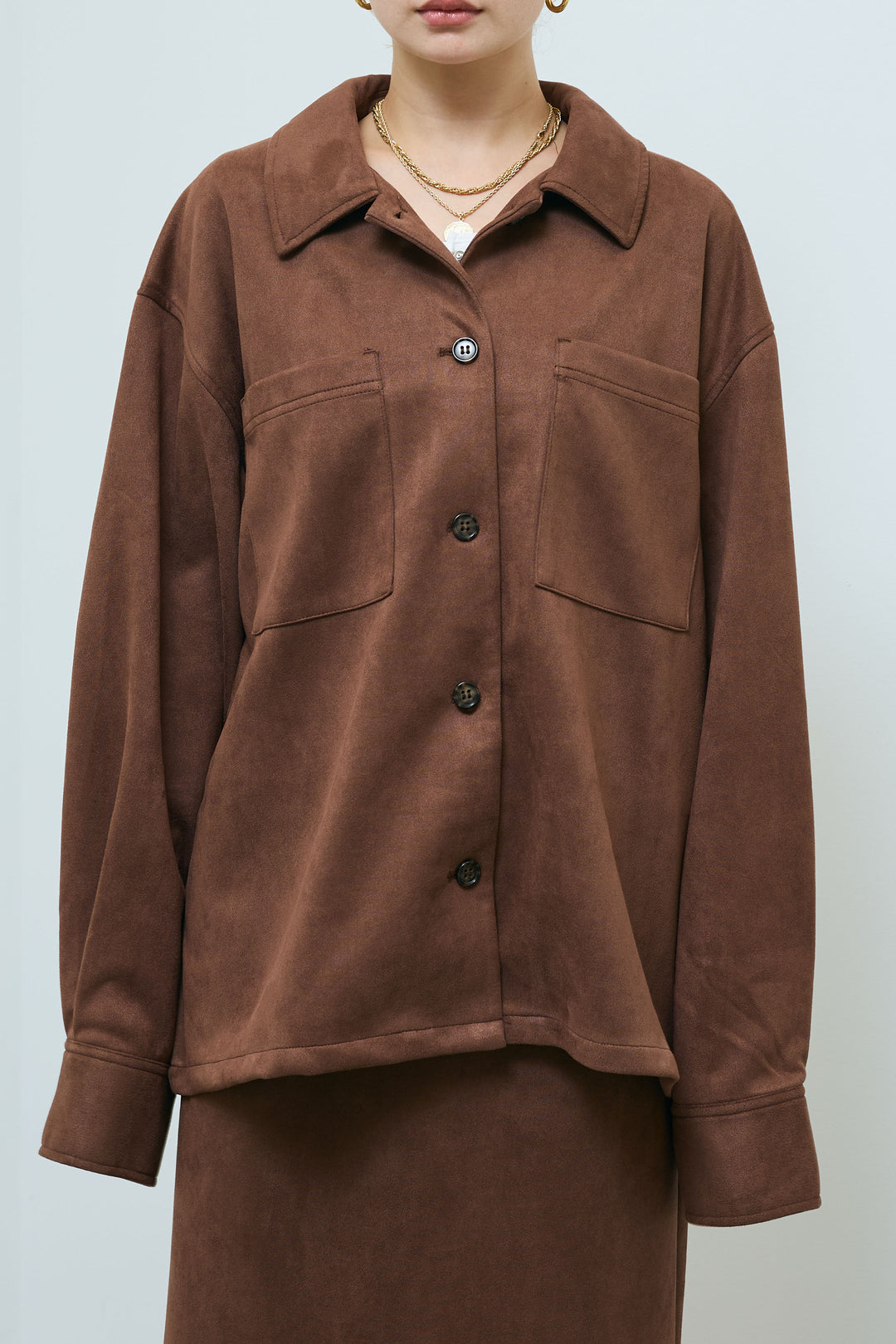 [予約]フェイクスウェードシャツJK