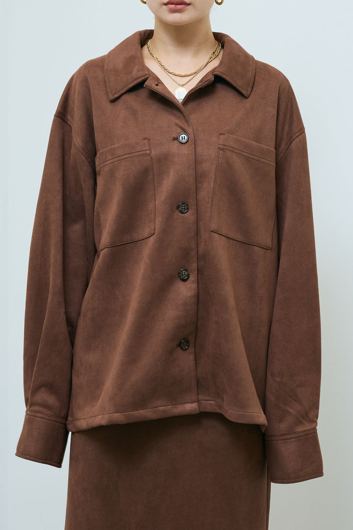 [予約]フェイクスウェードシャツJK