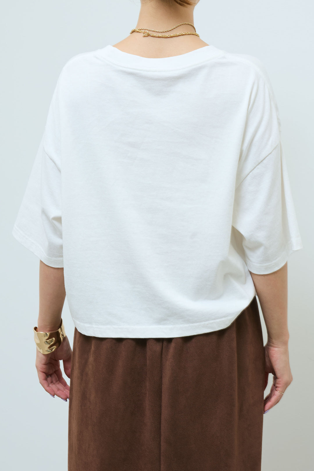 [予約/SET]フェイクスウェードブルゾン+ピグメントロゴショート丈T(2set)