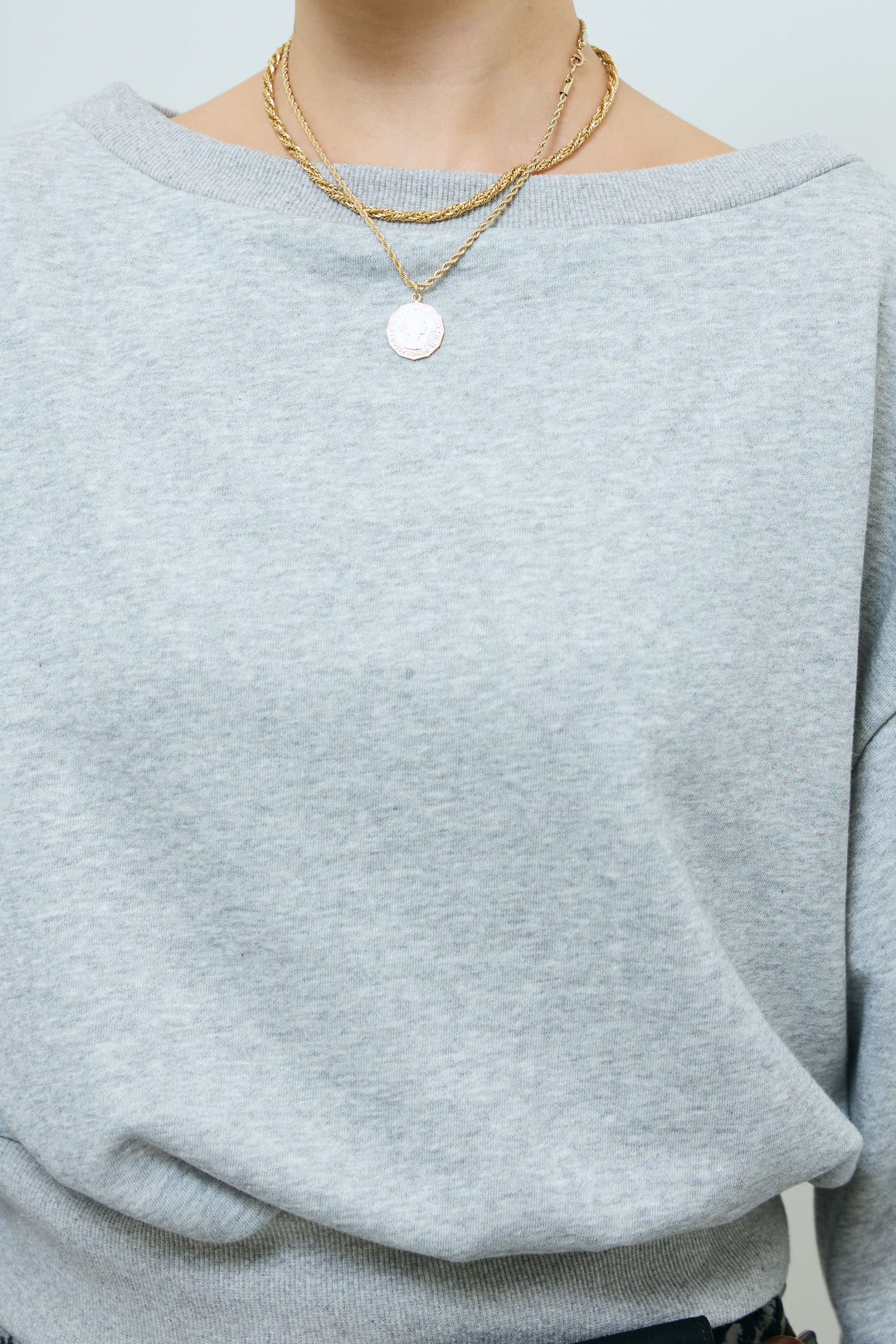 [予約/SET]裏毛アシメショルダープルオーバー+レオパードナロースカート(2set)