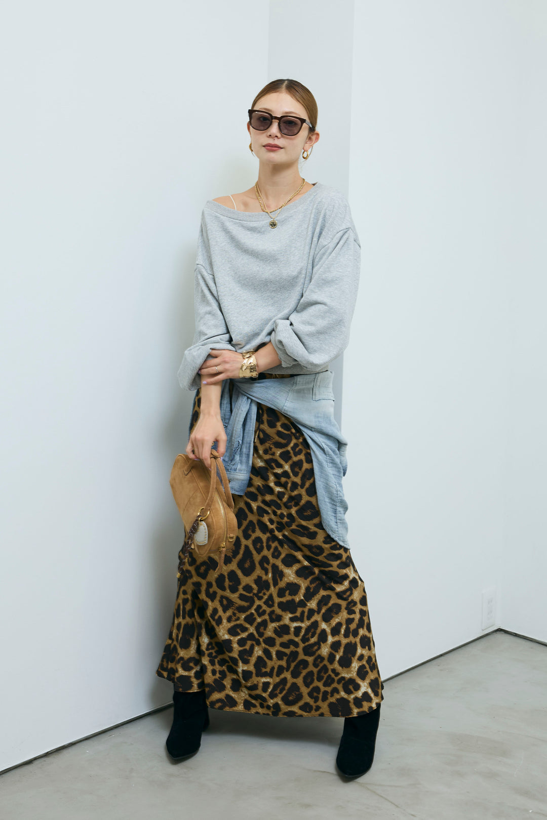 [予約]裏毛アシメショルダープルオーバー