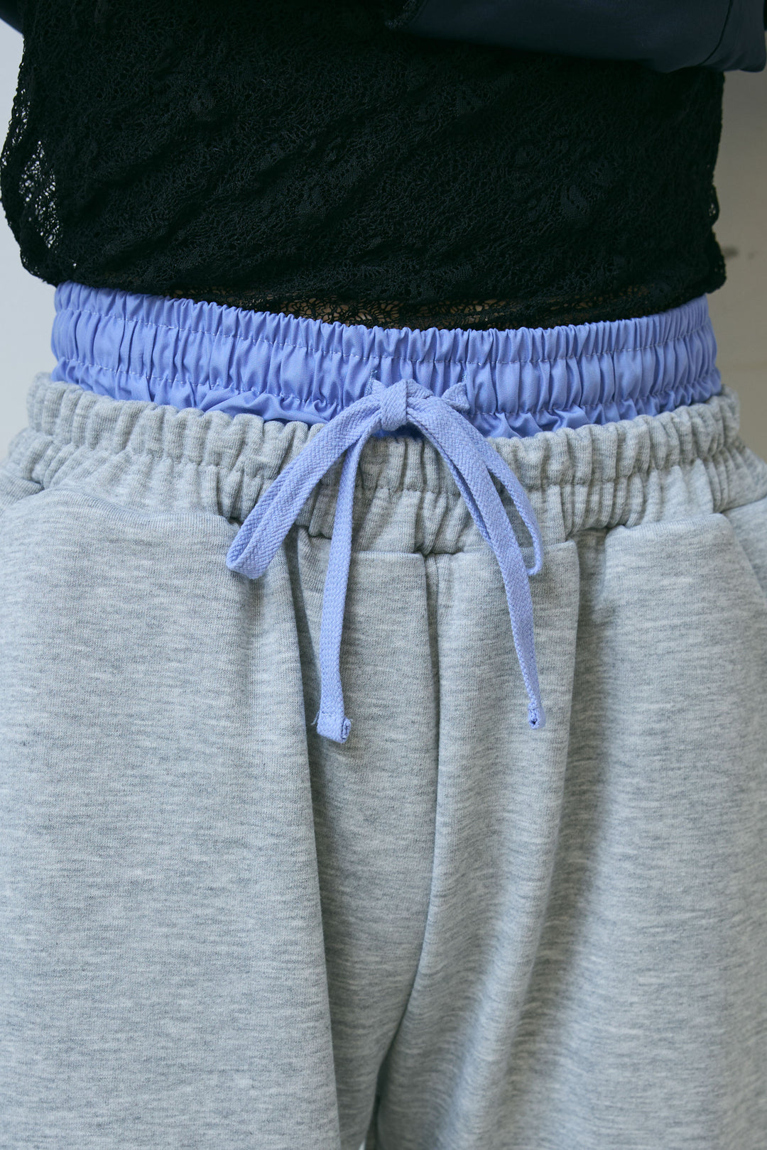 [予約/SET]ビジューボタンラメツイードジレ+裏毛ドッキングパンツ(2set)