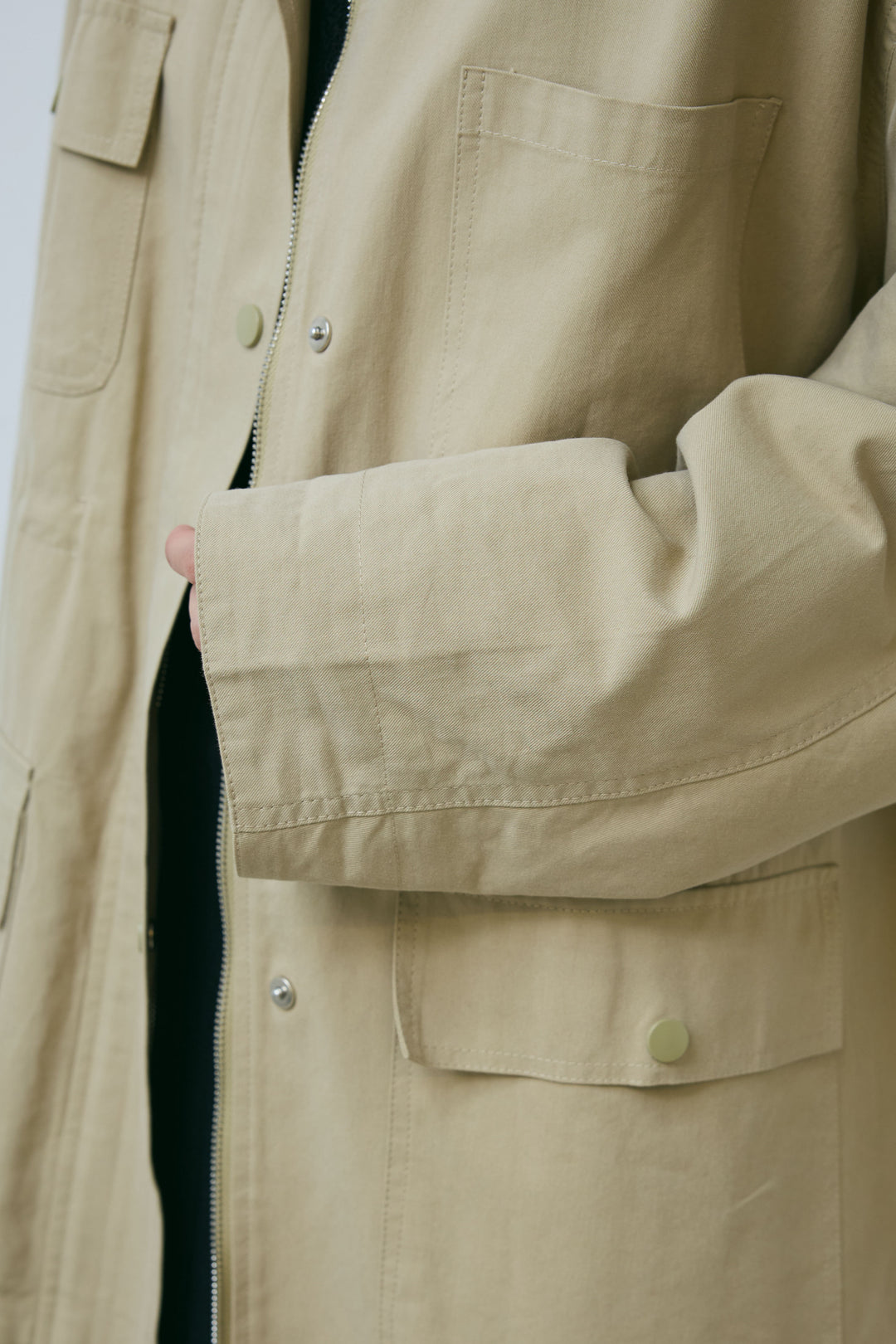 [予約/SET]フェイクレザー襟カバーオール+ニットプリーツロングSK(2set)