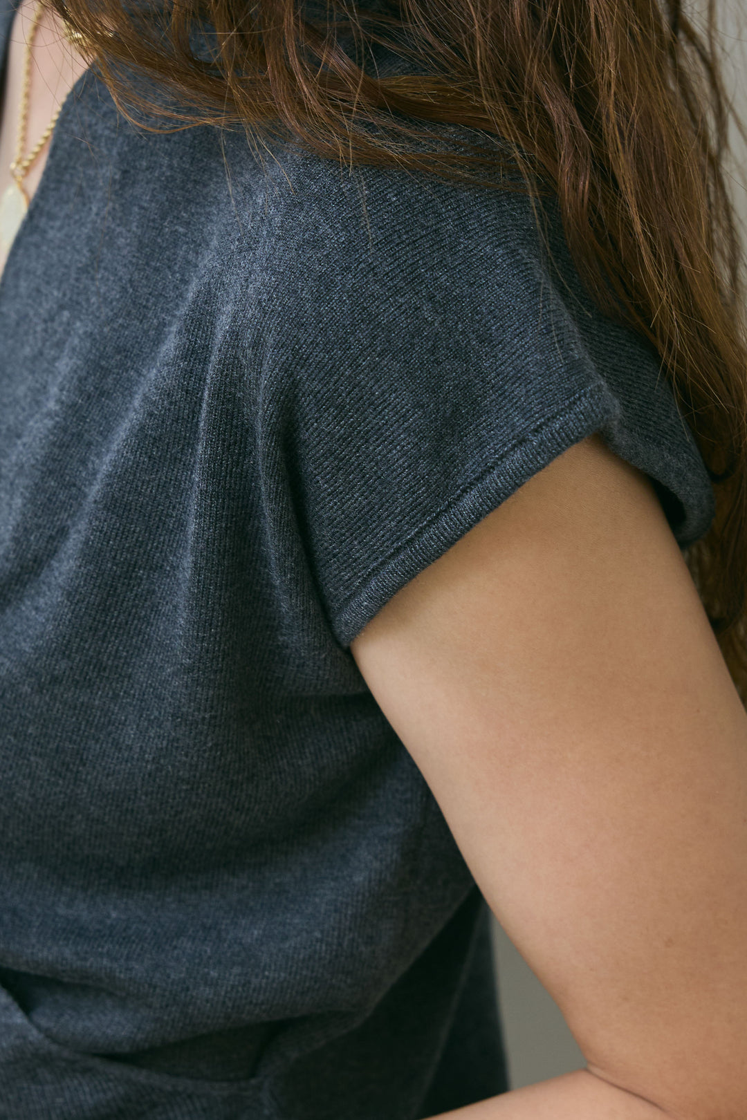 [予約/SET]タイつきVネックニットPO+チェックワイドタックパンツ(2set)