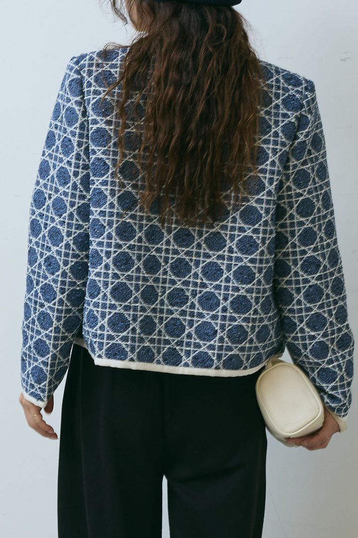 [予約/SET]パイピングジャガードJK+裏毛カーブラインワイドパンツ(2set)