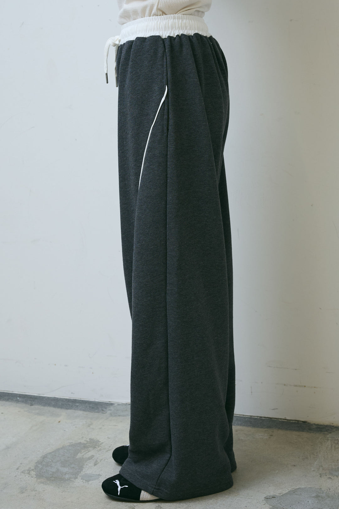 [予約/SET]パイピングジャガードJK+裏毛カーブラインワイドパンツ(2set)