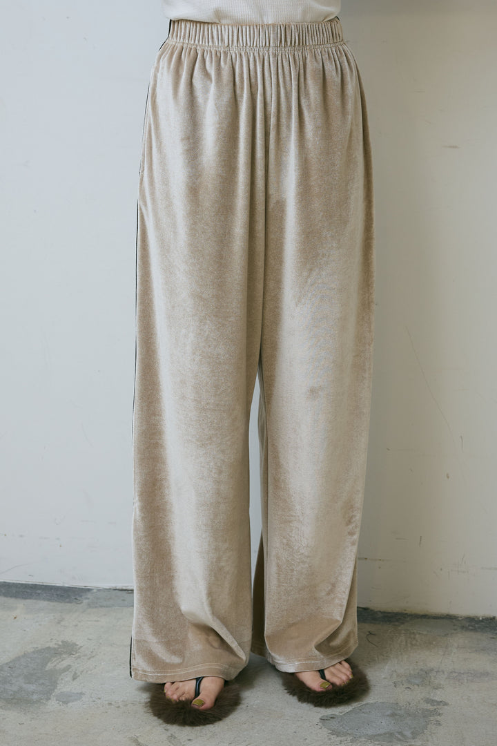 [予約]ベロアサイドラインパンツ