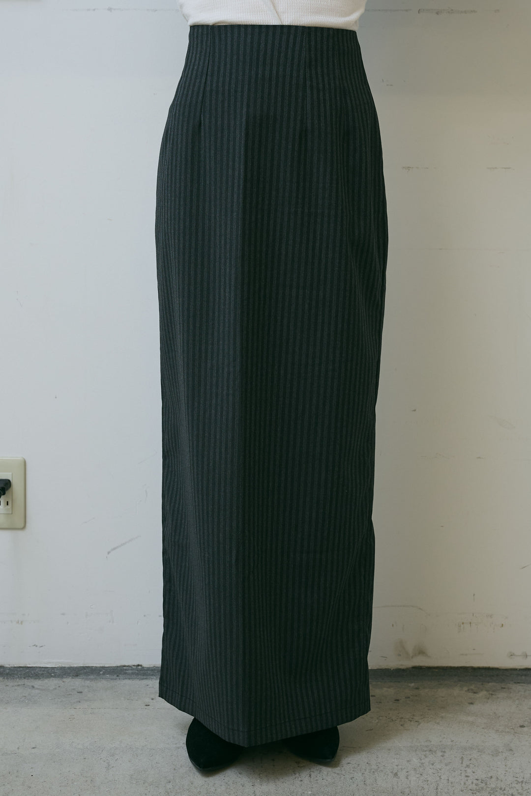 [予約/SET]フェイクスウェードブルゾン+アソートストライプバックスリットスカート(2set)