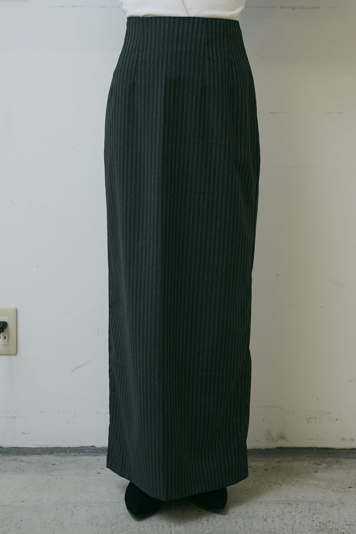 [予約]アソートストライプバックスリットスカート
