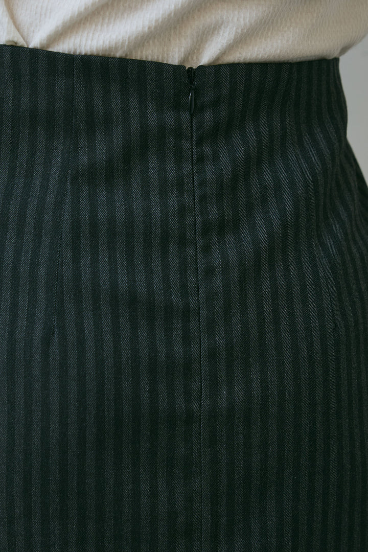 [予約]アソートストライプバックスリットスカート