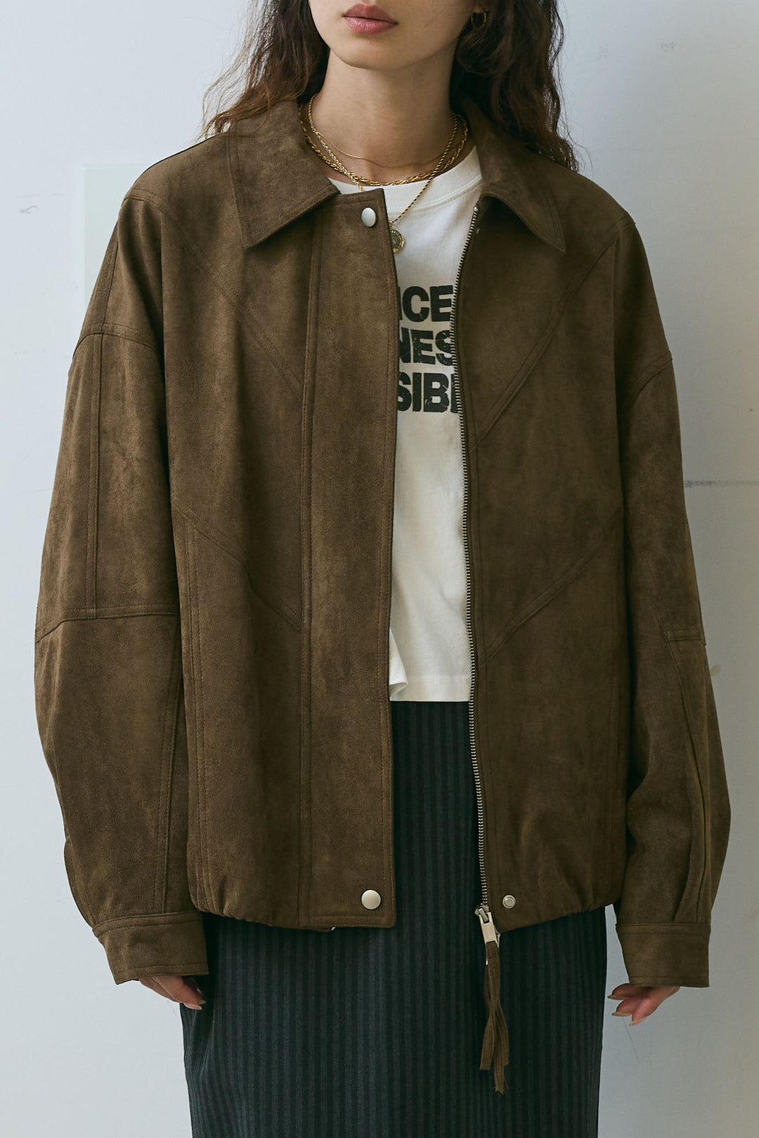 [予約]フェイクスウェードブルゾン