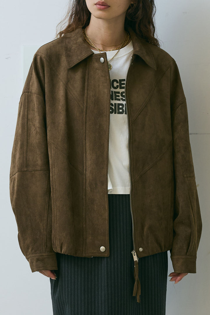 [予約]フェイクスウェードブルゾン