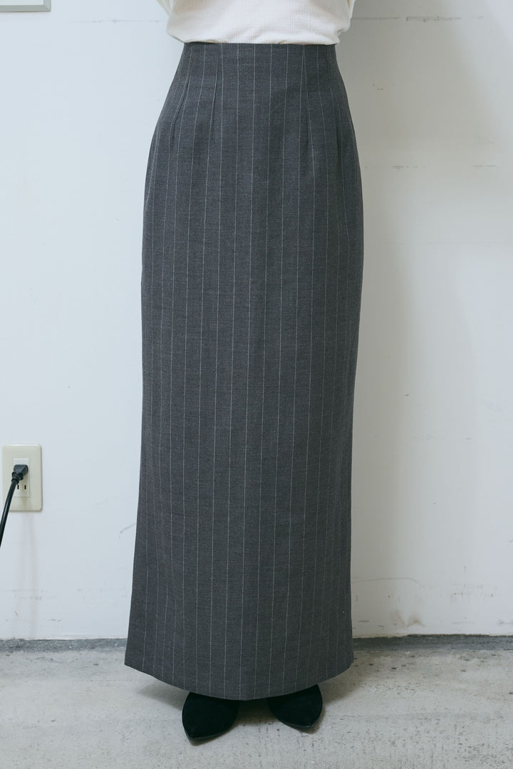 [予約]アソートストライプバックスリットスカート