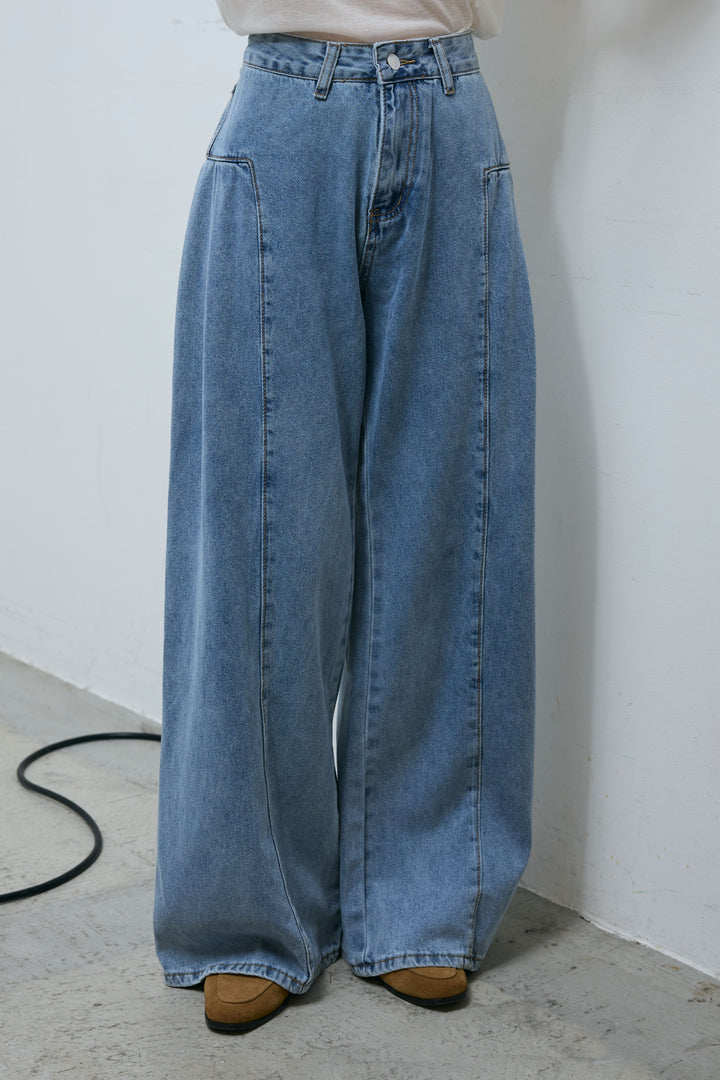 [予約/SET]エポーレット付きスウェードライクブルゾン+シアーヘンリーネックロンT+サイド切り替えデニム(3set)