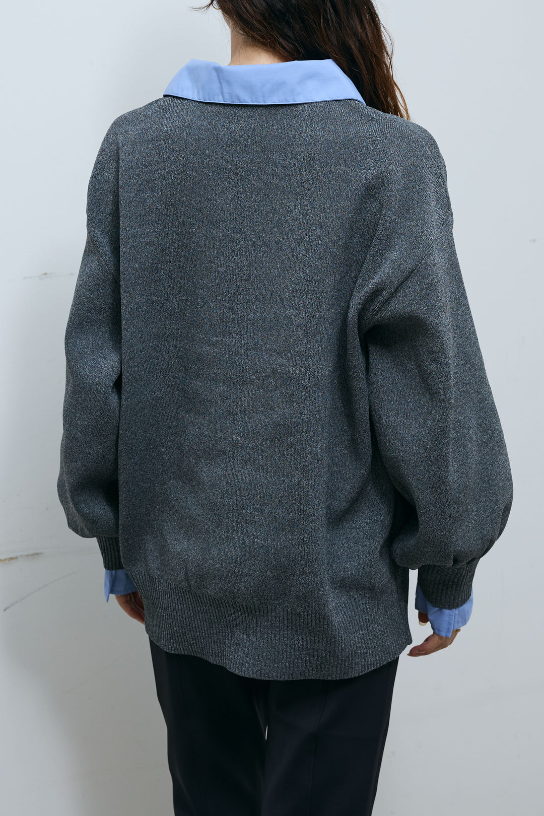 [予約/SET]プレッピーコントラストニット+ストレッチバイカーパンツ(2set)