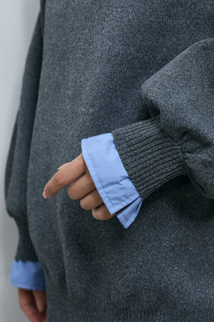 [予約]プレッピーコントラストニット