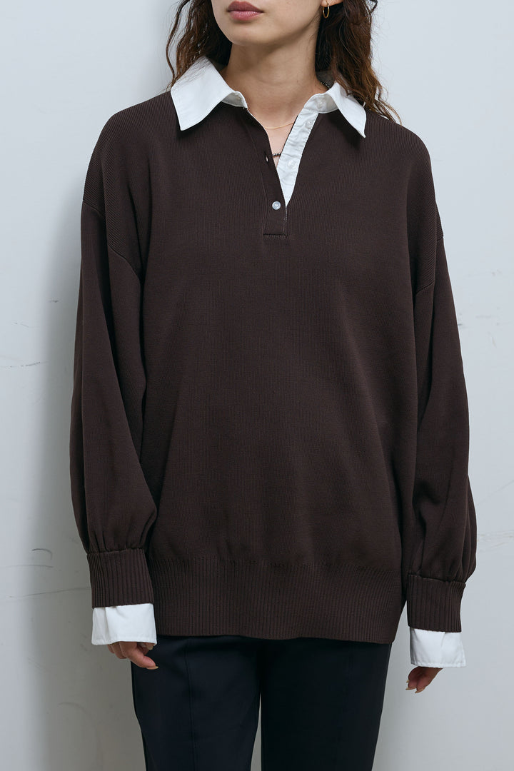 [予約]プレッピーコントラストニット