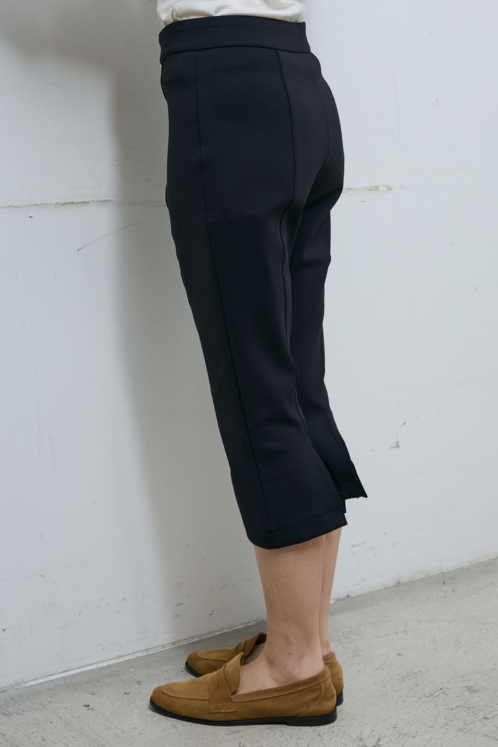 [予約/SET]プレッピーコントラストニット+ストレッチバイカーパンツ(2set)