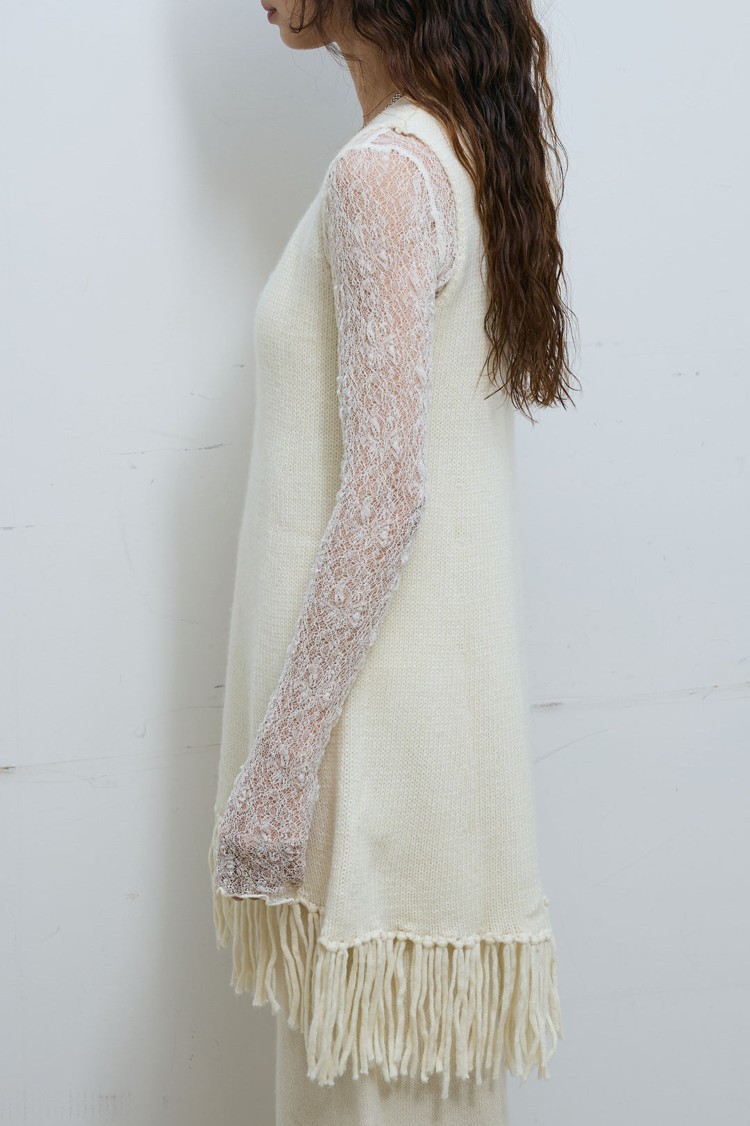 [予約]裾フリンジノースリニット