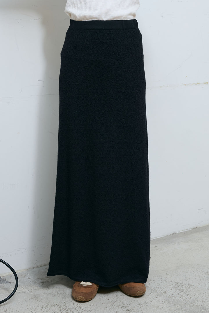 [予約/SET]ライン編みニットラップ+ニットマキシスカート(2set)