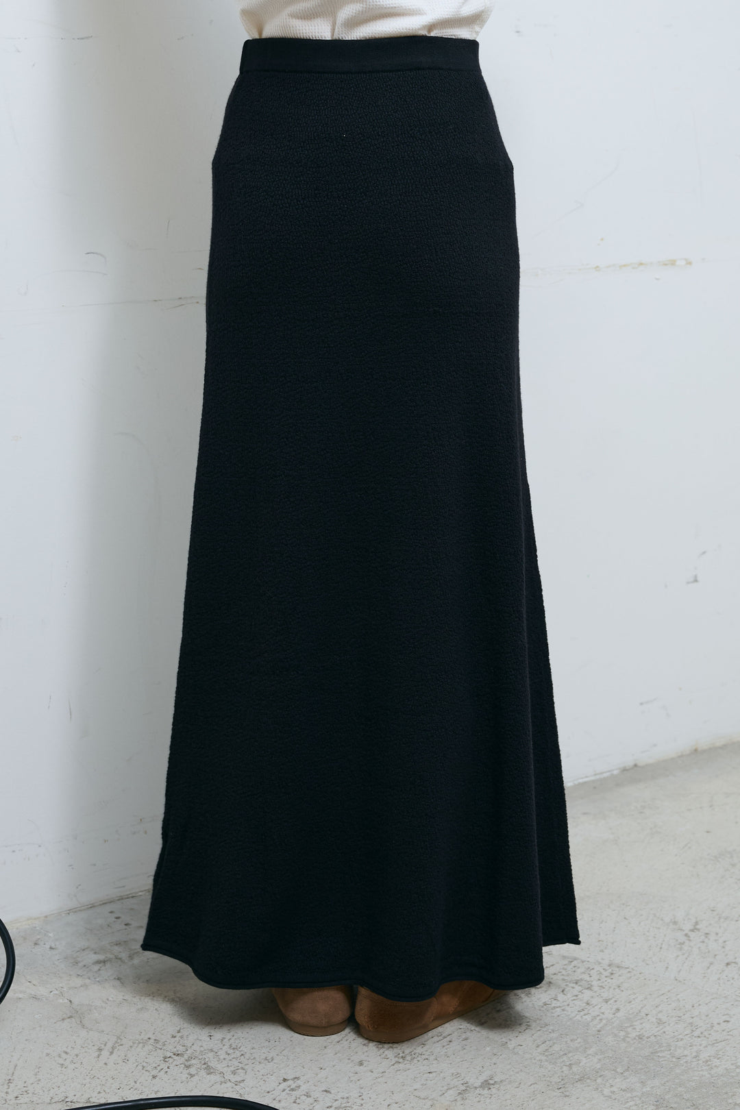 [予約/SET]ライン編みニットラップ+ニットマキシスカート(2set)