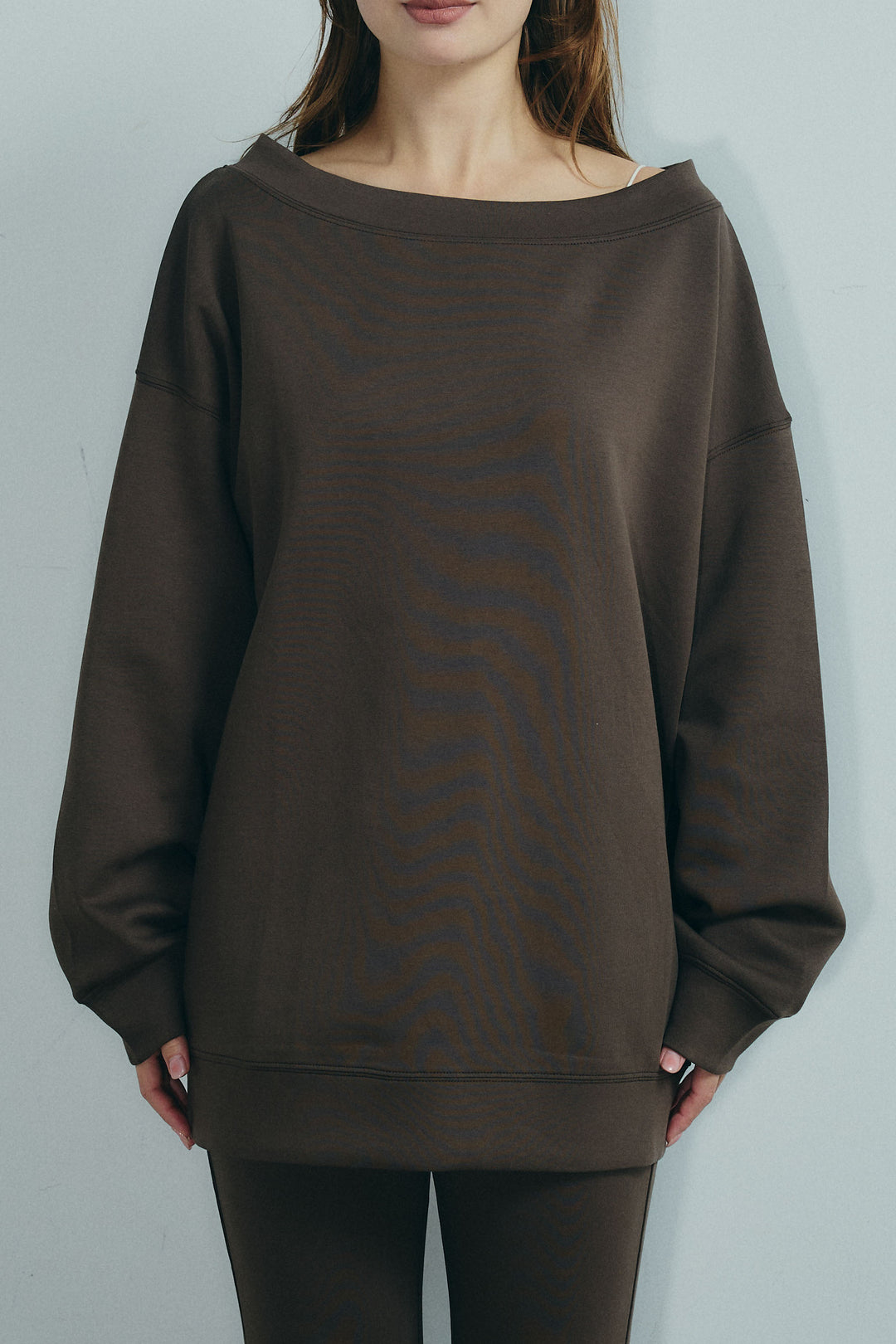 [予約/SET]オーバーサイズオフショルスウェット+美脚フレアスウェットパンツ(2set)