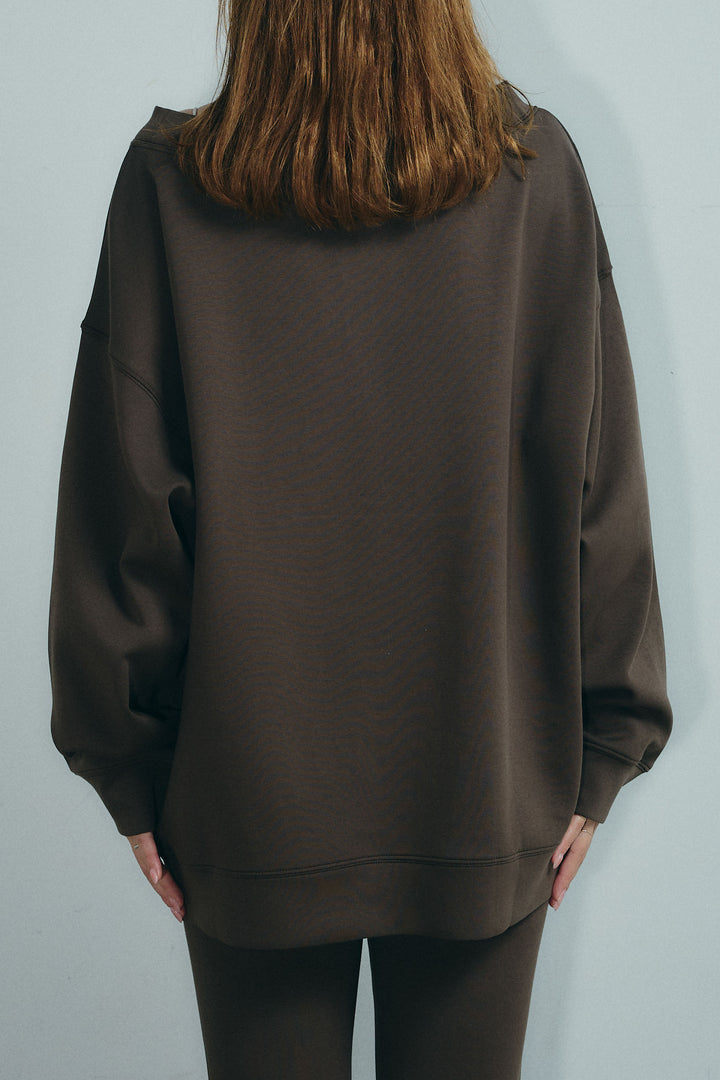 [予約/SET]オーバーサイズオフショルスウェット+美脚フレアスウェットパンツ(2set)