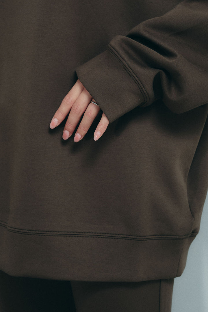 [予約/SET]オーバーサイズオフショルスウェット+美脚フレアスウェットパンツ(2set)