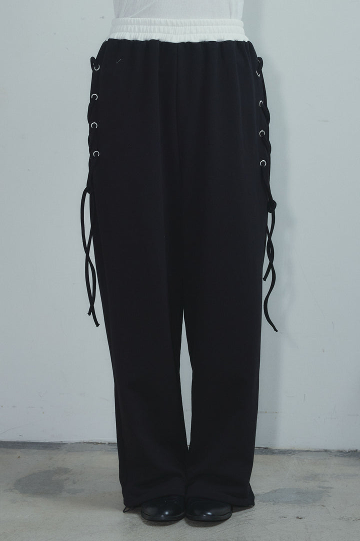 [予約]サイドレースアップスウェットパンツ