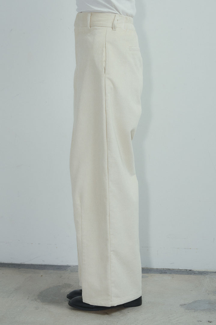 [予約]細畝コーデュロイカーブパンツ