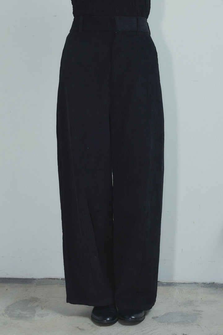[予約]細畝コーデュロイカーブパンツ
