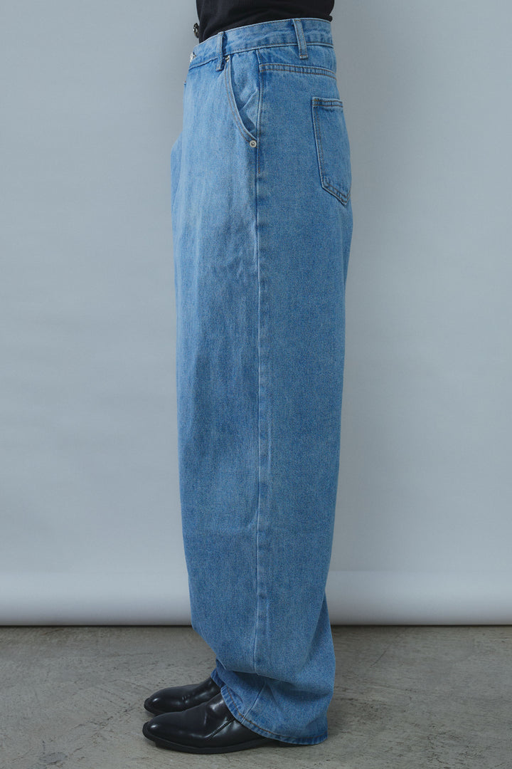 [予約/SET]スカーフセットウール混カーデ+アシメウエストデニム(2set)