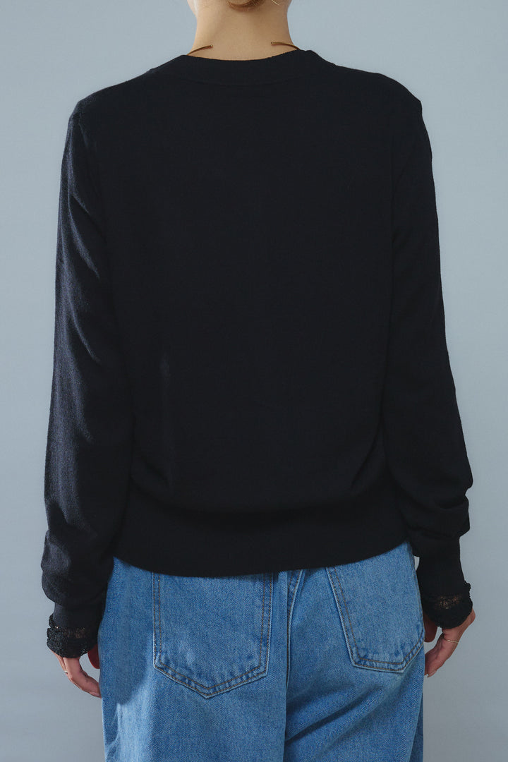 [予約]スカーフセットウール混カーデ