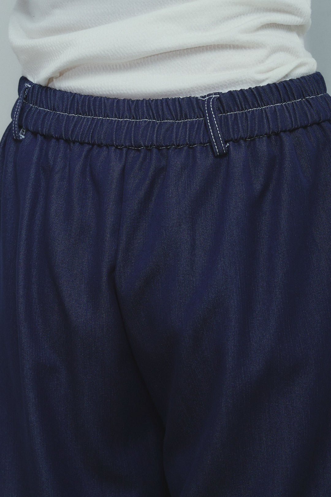 [予約]フェイクレザーポケット付きデニムセットアップ