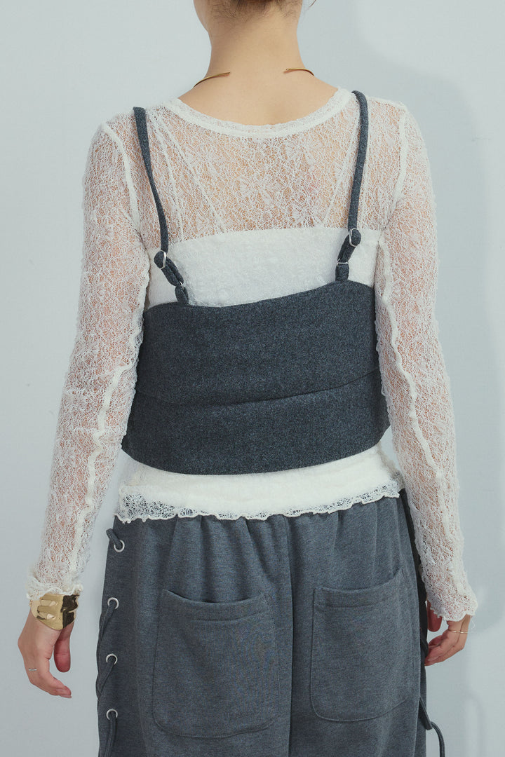 [予約]フェイクウールビスチェ