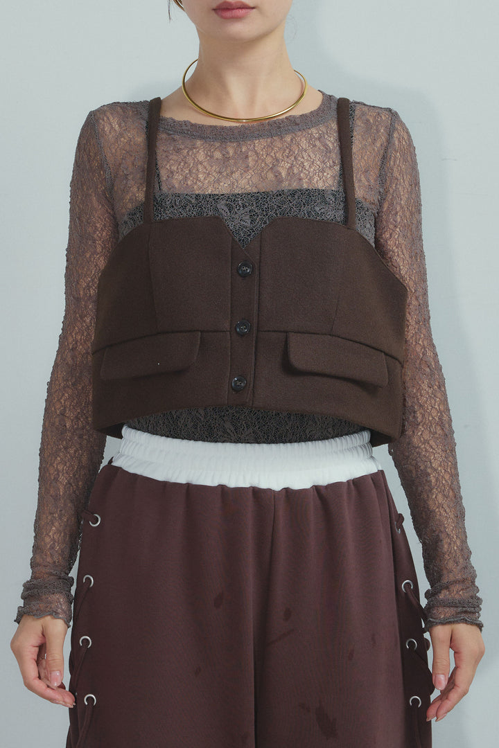 [予約]フェイクウールビスチェ