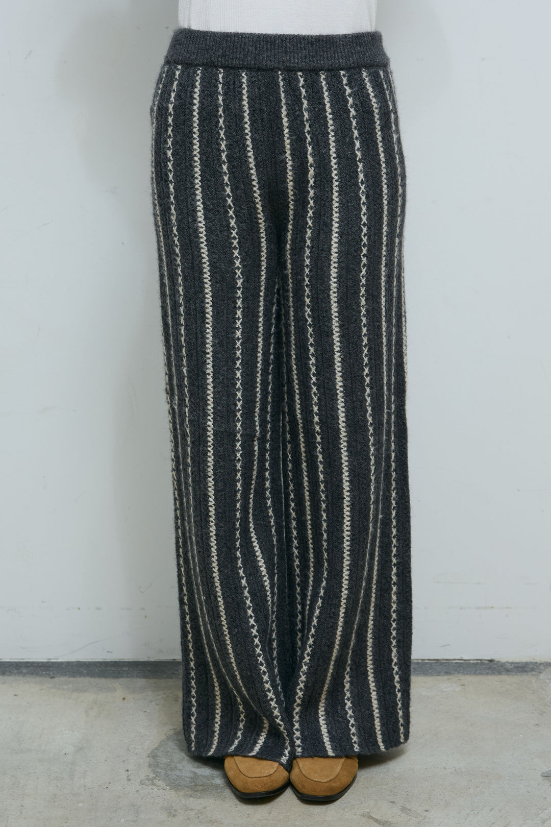 [予約/SET]細ストライプニットカーディガンSETUP