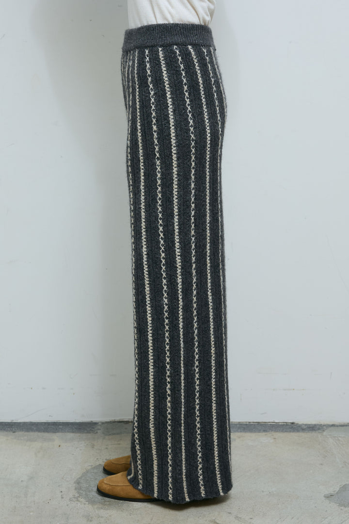 [予約/SET]細ストライプニットカーディガンSETUP