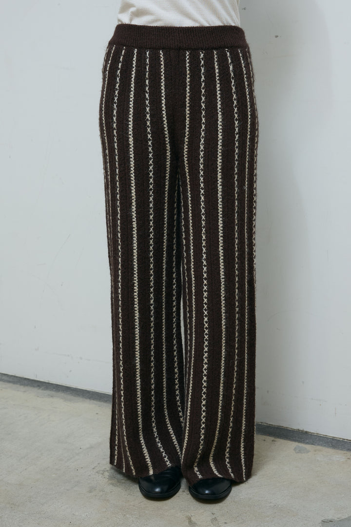 [予約/SET]細ストライプニットカーディガンSETUP