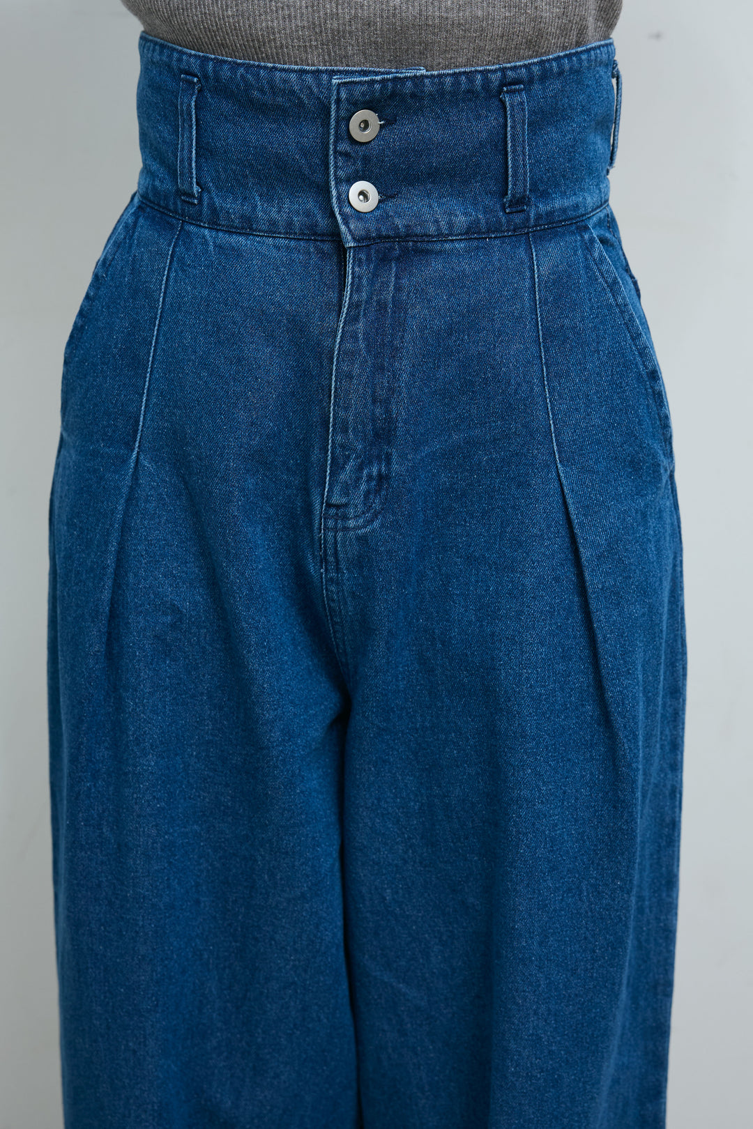 [予約/SET]クロスデザインニットセット+ハイウエスト10ozデニム(2set)