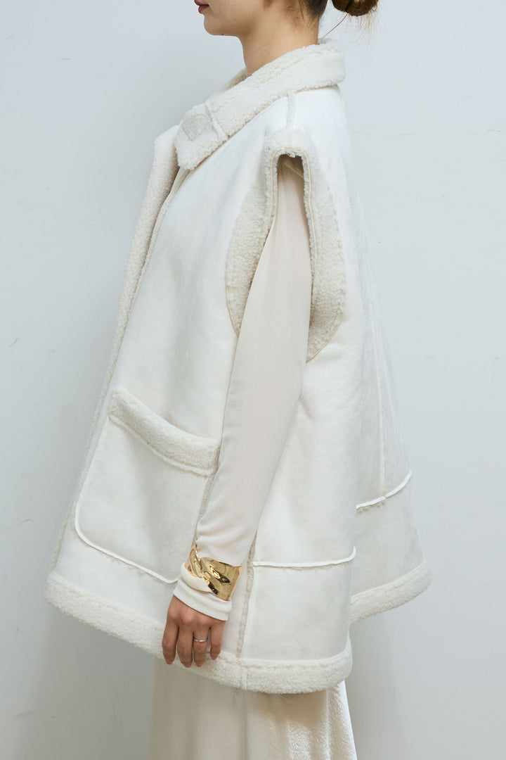 [予約/SET]ボアベスト+裾レースサテンスカート(2set)