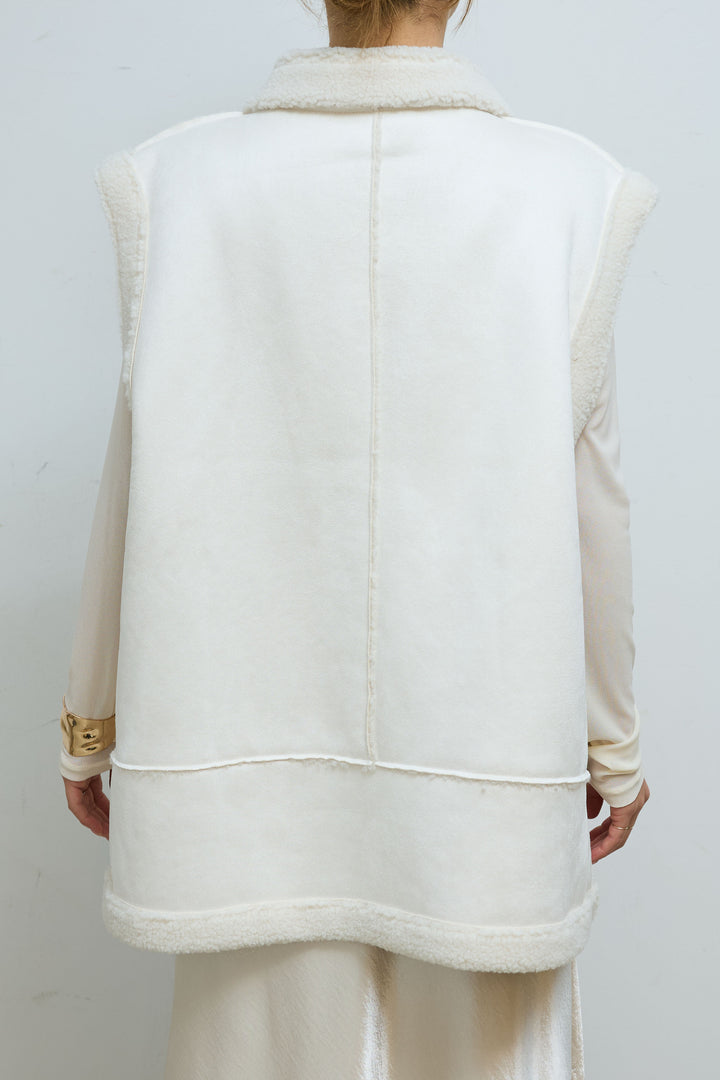 [予約/SET]ボアベスト+裾レースサテンスカート(2set)