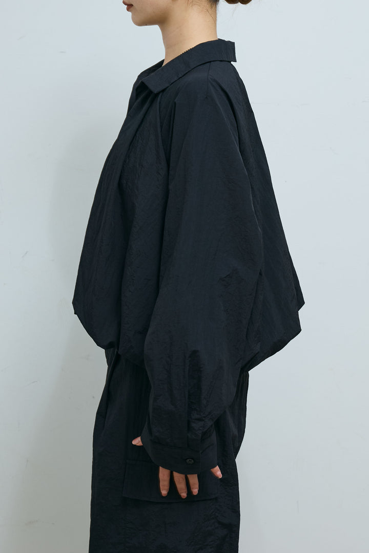 [予約/SET]スキッパーバルーンシャツ+ナイロン裾ドロストPT(2set)