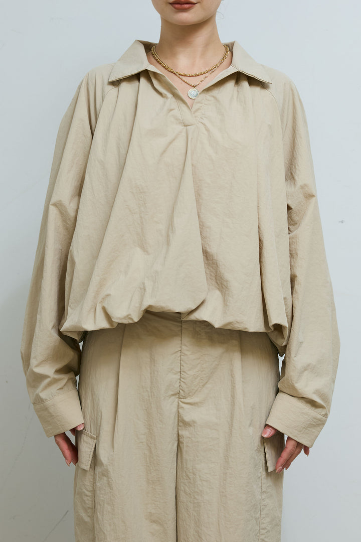 スキッパーバルーンシャツ