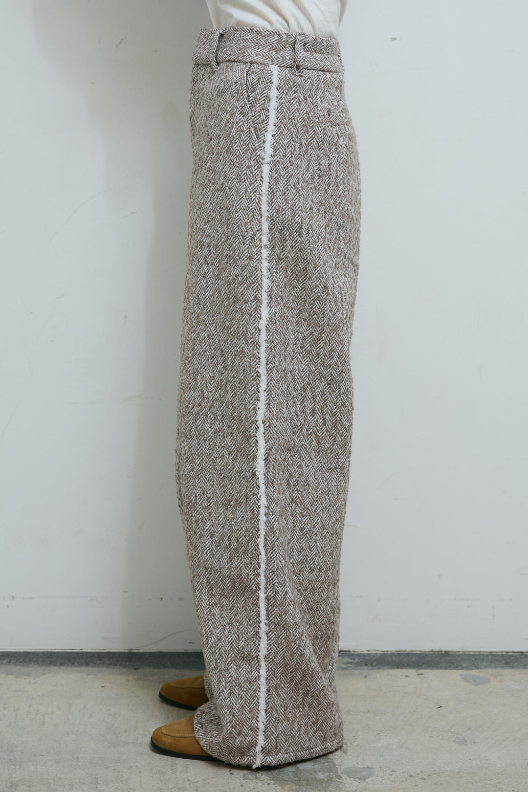 [予約/SET]ツイードフリンジオーバージャケット+ツイードフリンジカーブパンツ(2set)