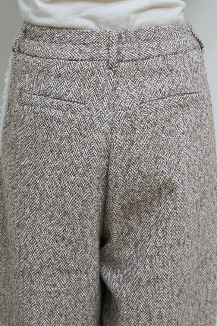 [予約/SET]ツイードフリンジオーバージャケット+ツイードフリンジカーブパンツ(2set)