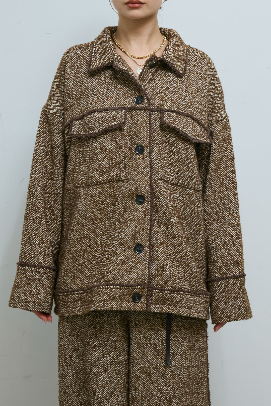 [予約]ツイードフリンジオーバージャケット