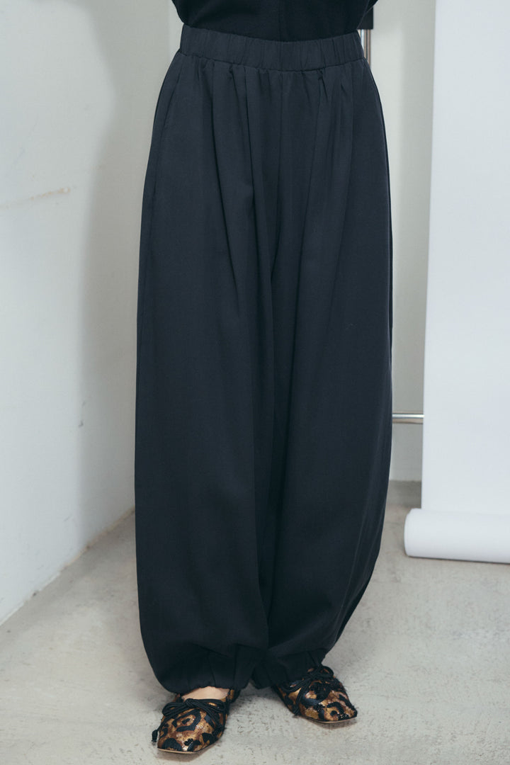 [予約/SET]フリンジニットベスト+シアーヘンリーネックロンT+バルーンパンツ(3set)