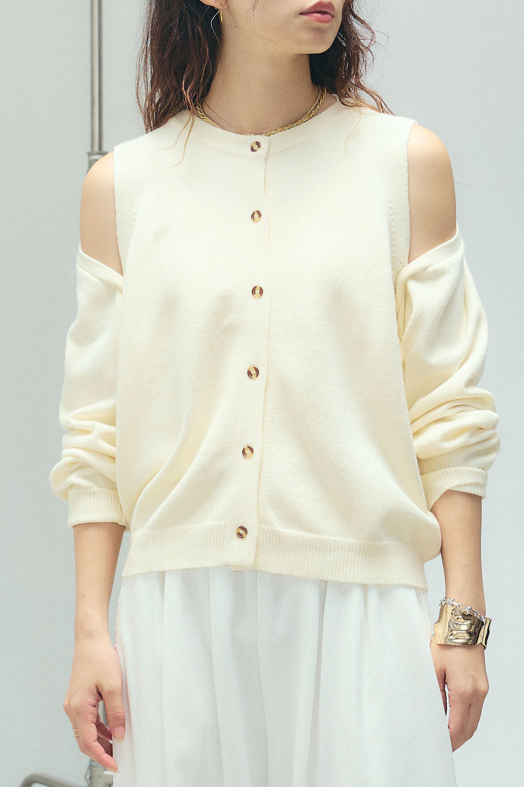 [予約]2wayニットカーデ